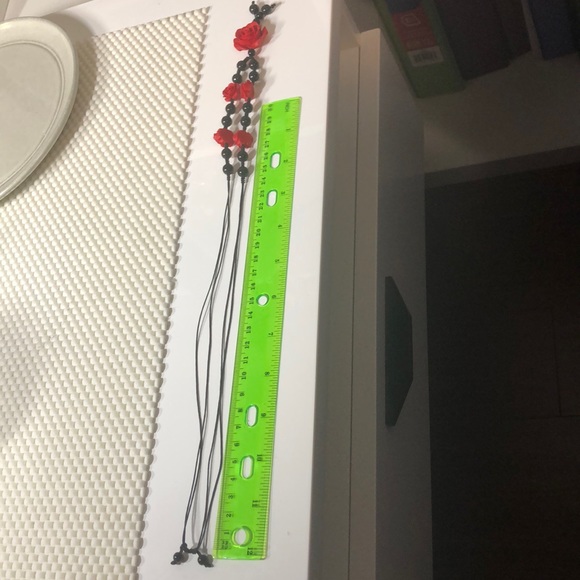 Thread Braided Rose Long Necklace - Picture 6 of 6